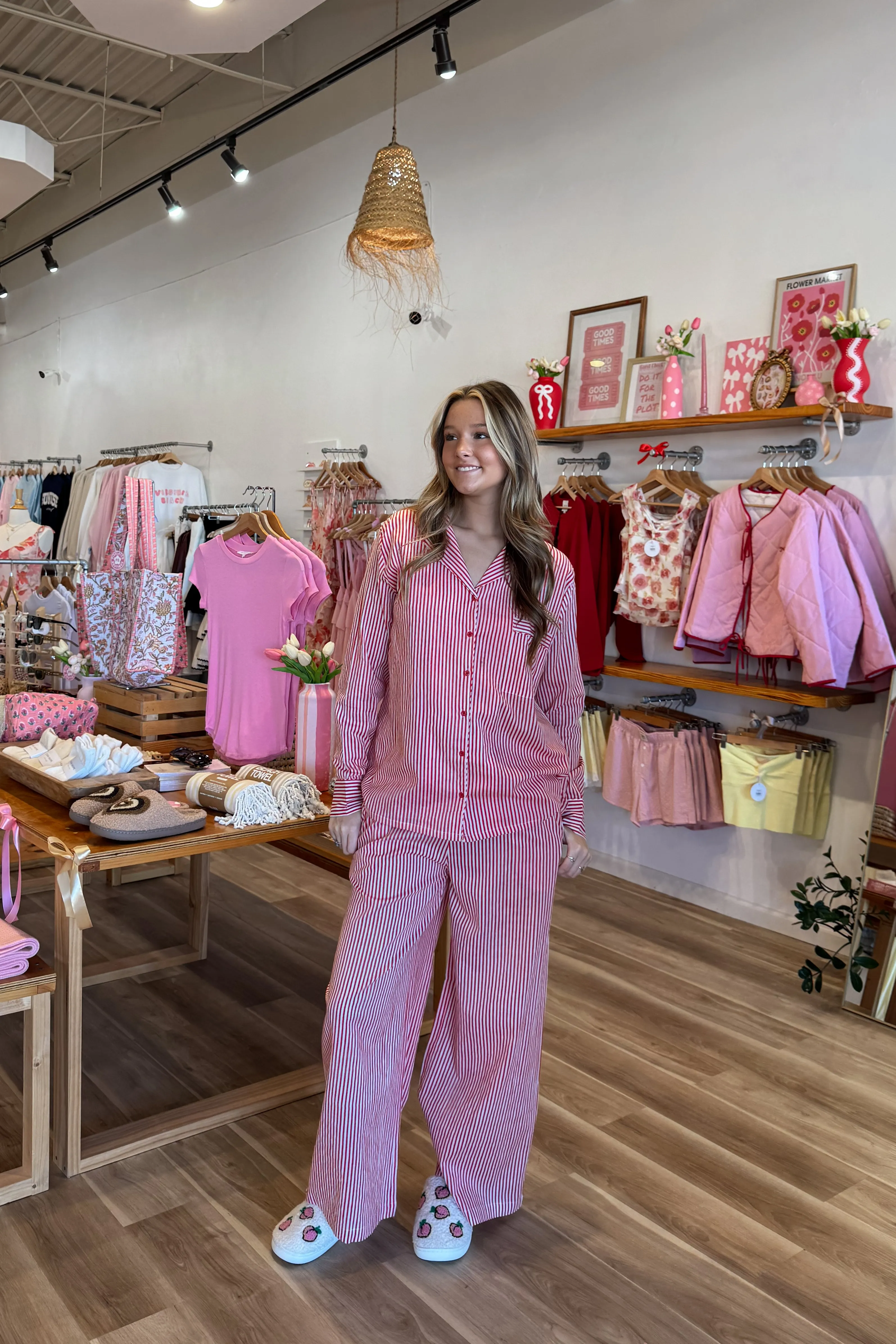 Charli Pajama Set in Red