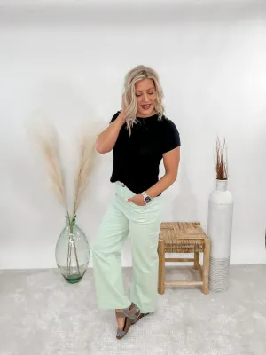 Chic Heritage Wide Leg Pant, Seafoam