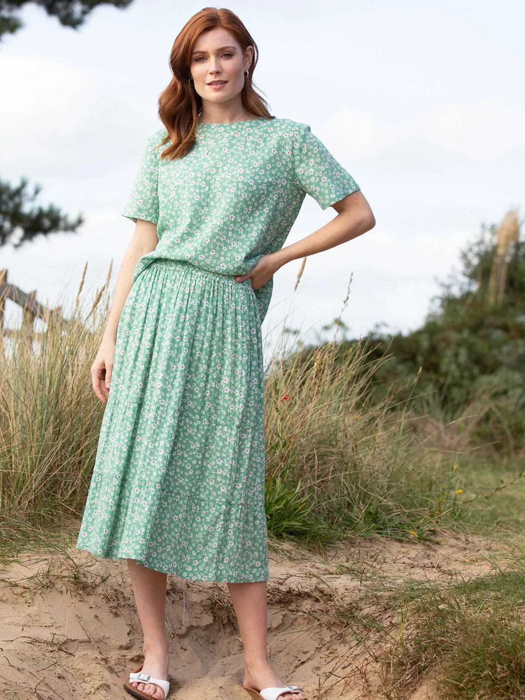 Chickerell tiered muslin skirt