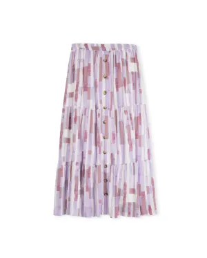 Colorful Printed Tiered Skirt