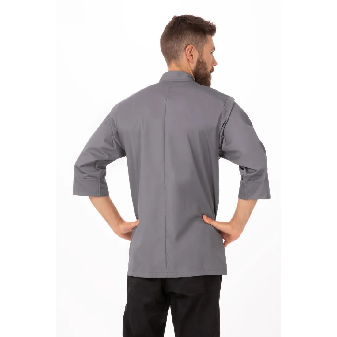 Colour By Chef Works Unisex Chef Jacket Grey 3XL
