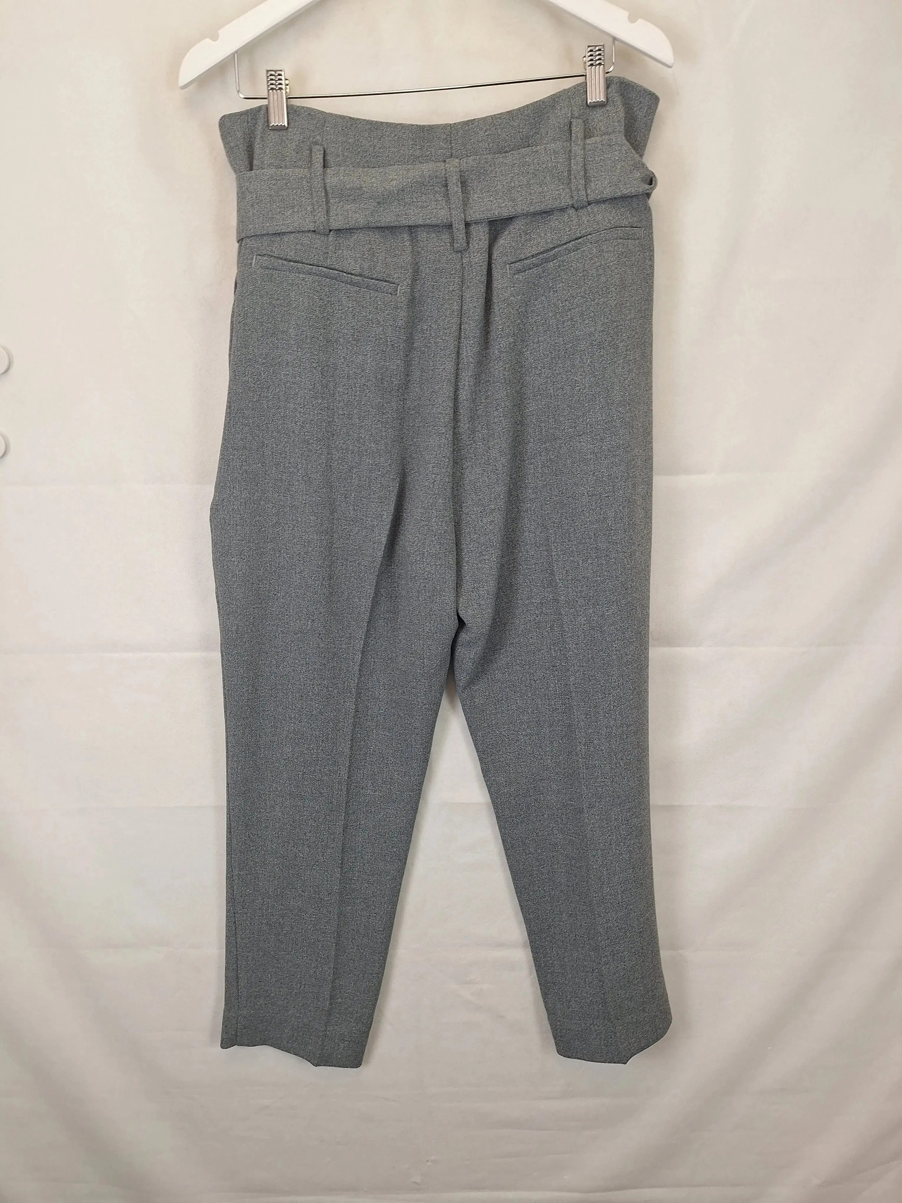 Country Road Grey Marle Paperbag Waist Pants Size 14