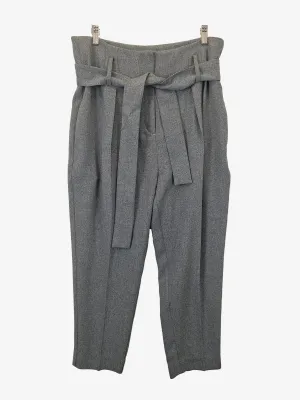 Country Road Grey Marle Paperbag Waist Pants Size 14