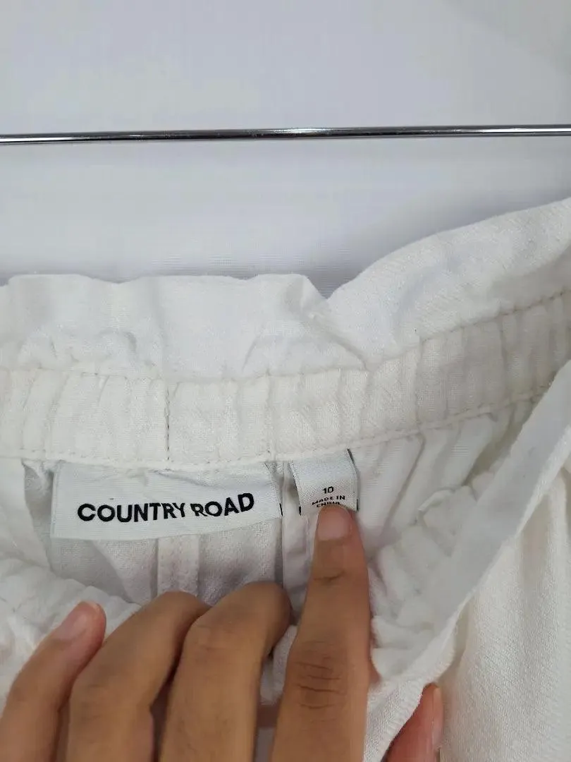 Country Road Paperbag Waist Linen Pants Size 10