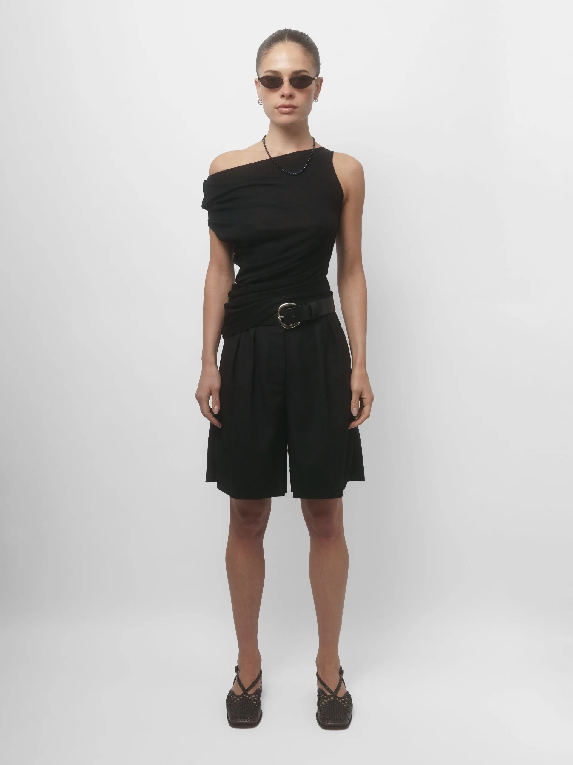 Courtney Zheng Merino Tank Black