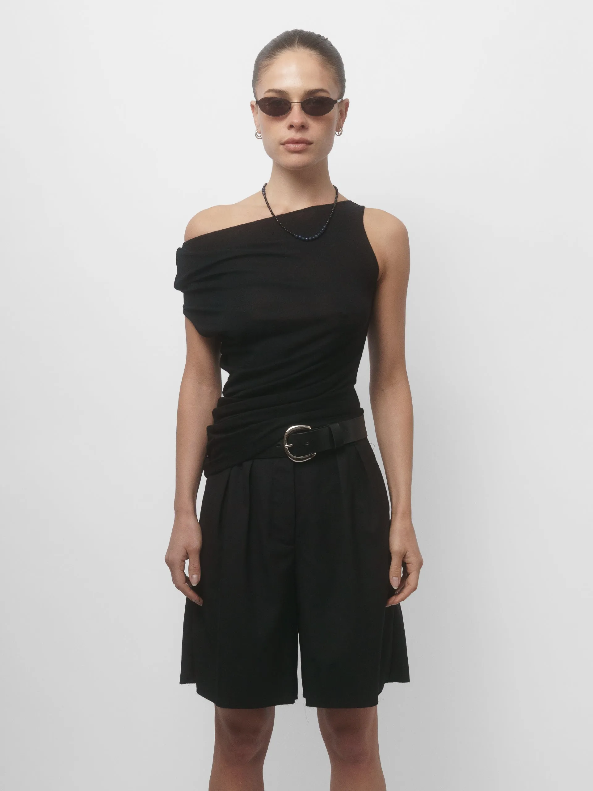 Courtney Zheng Merino Tank Black