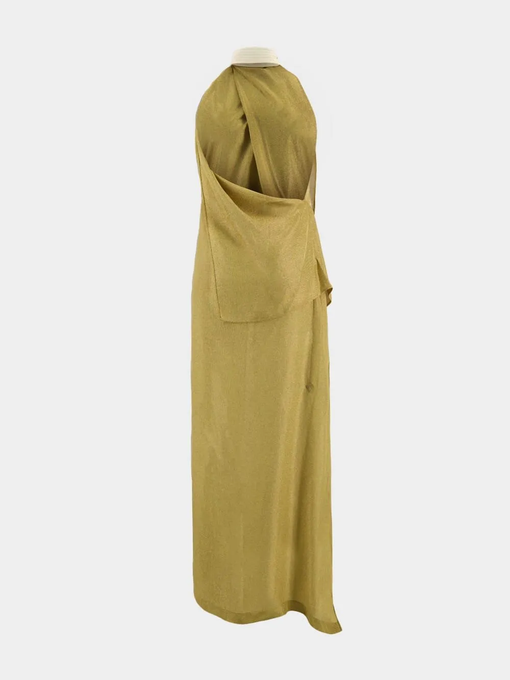 Crocus Draped Halter Neck Maxi Dress