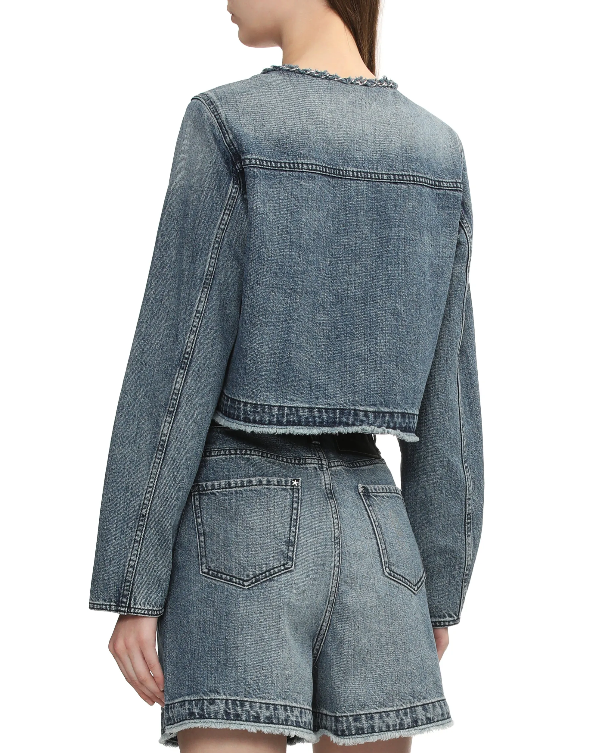 Cropped denim jacket