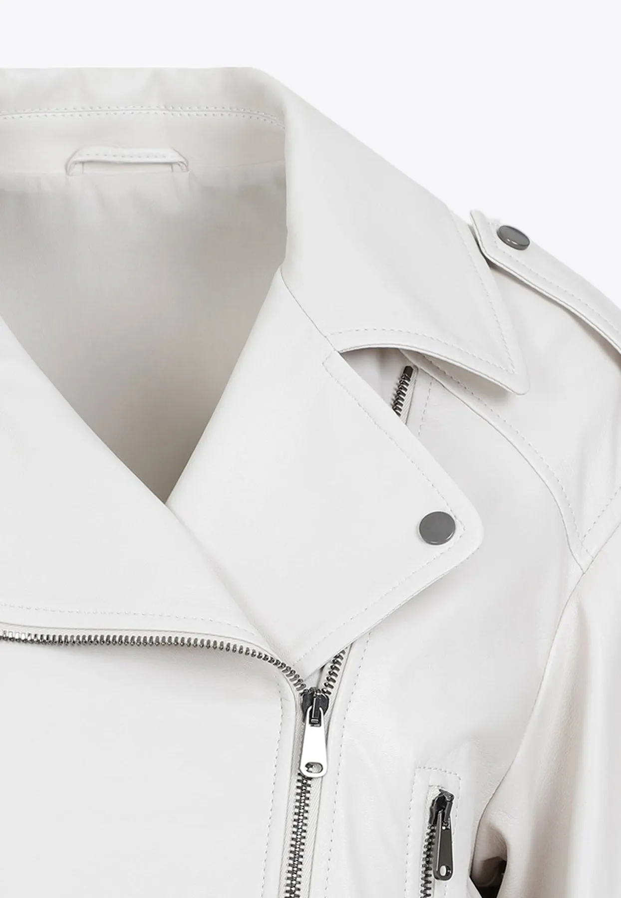Cropped Leather Jacket