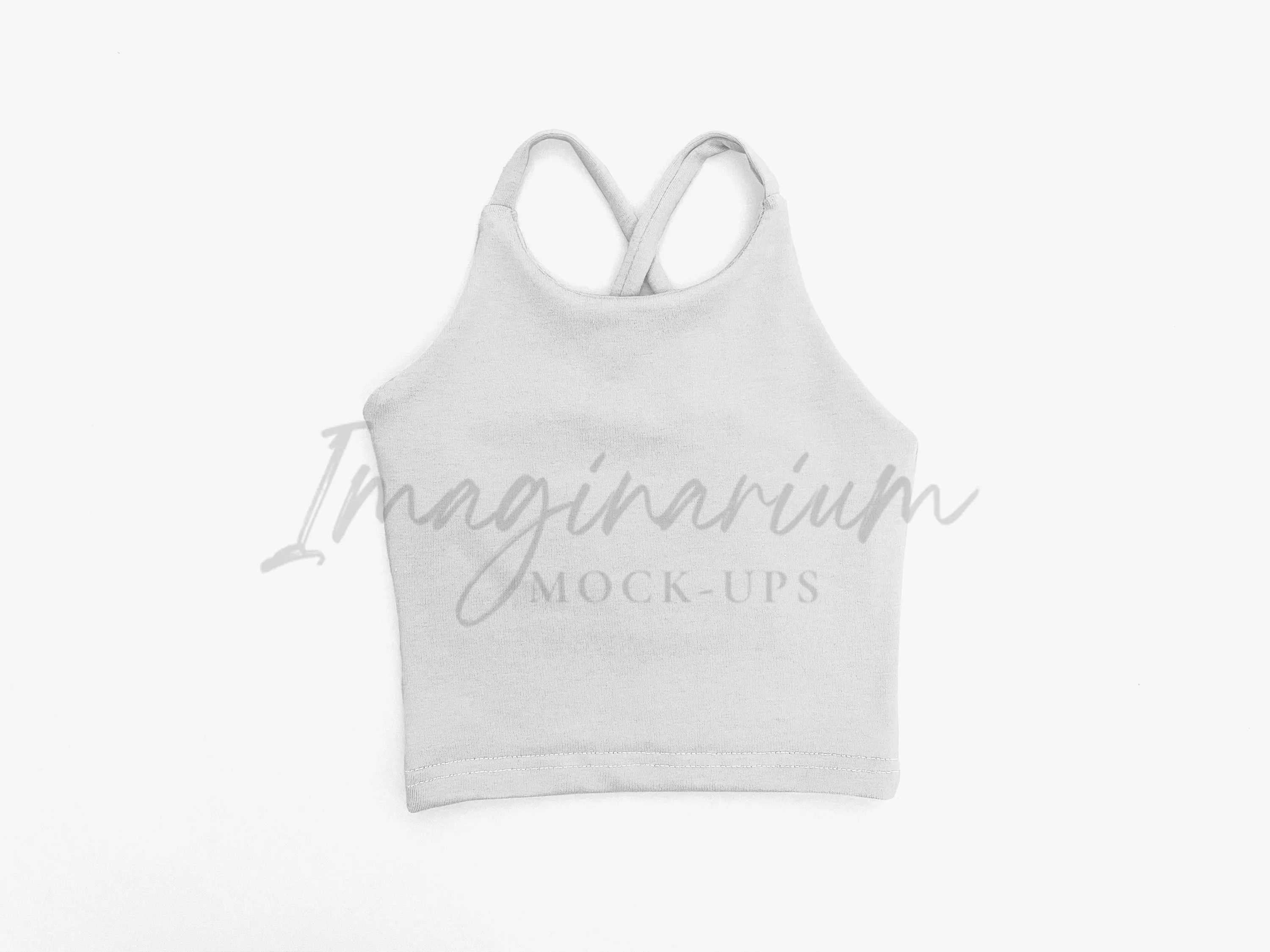 Cross Strap Modest Crop Top Brielle Mock Up, Realistic Clothing Mockup for Photoshop and Procreate