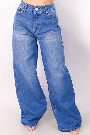 CRYSTAL WIDE LEG JEANS