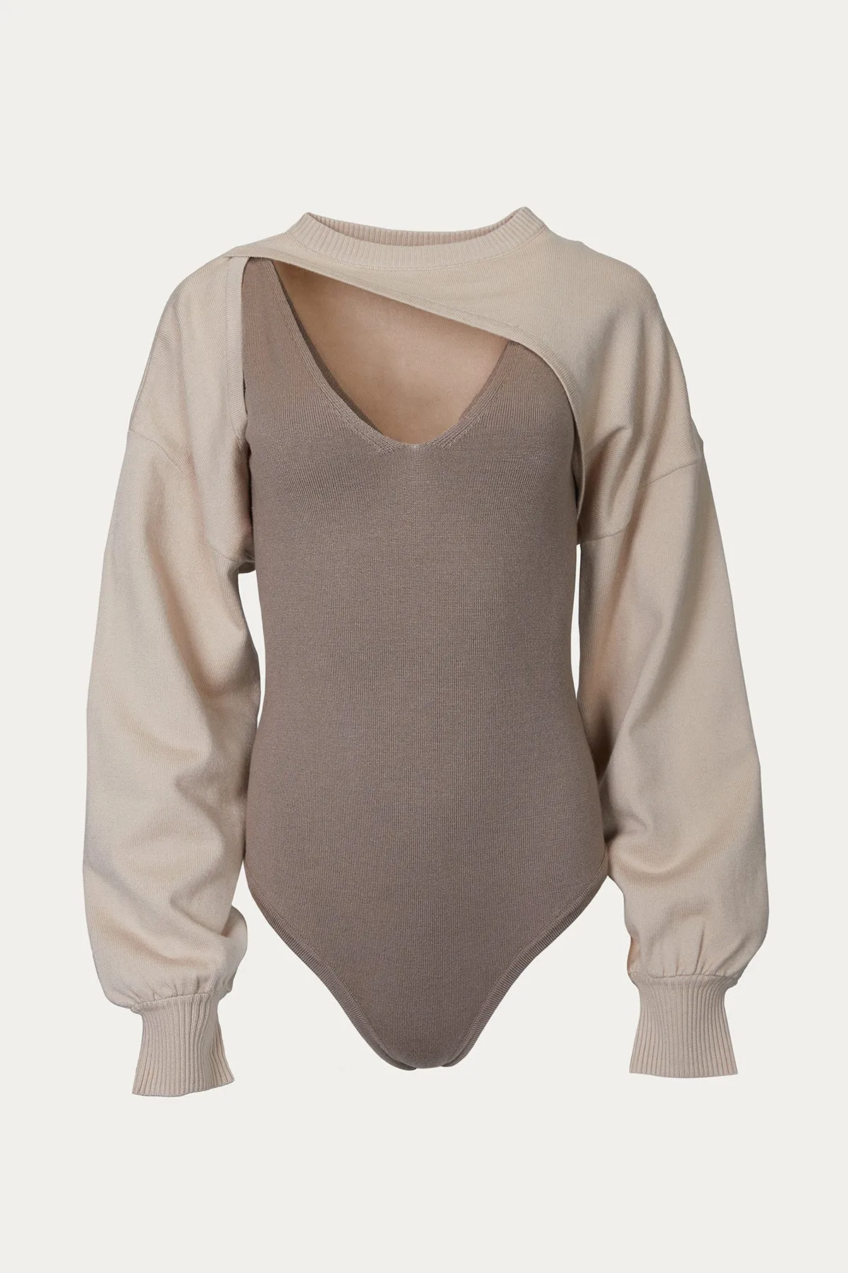 CUTOUT CROPPED BODYSUIT BOLERO SET