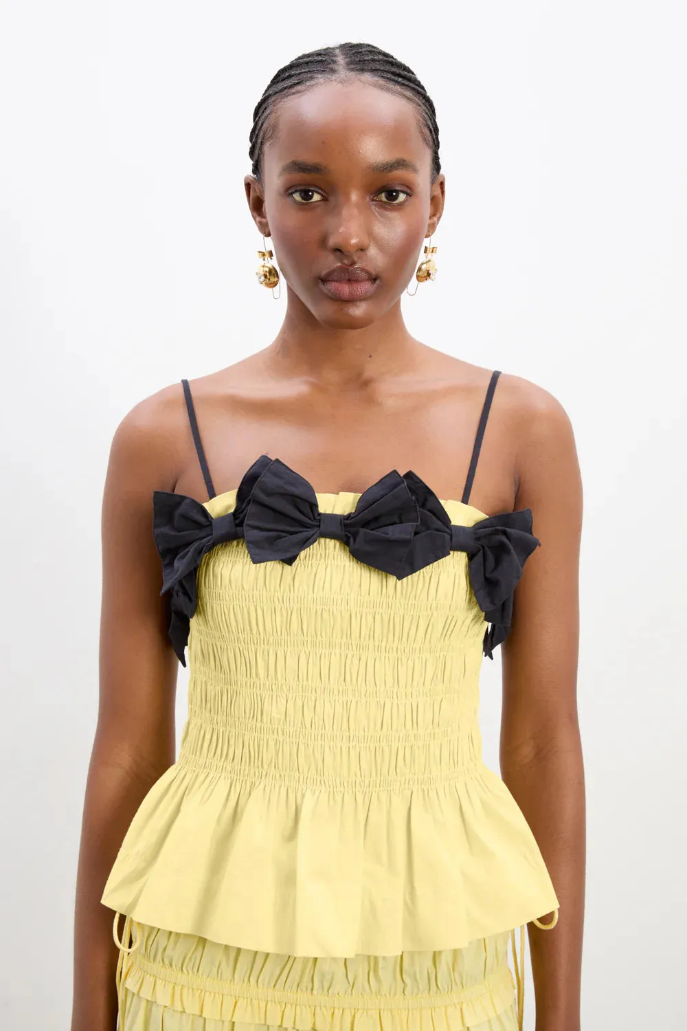 Damson Madder - Bea Cami - Butter / Black