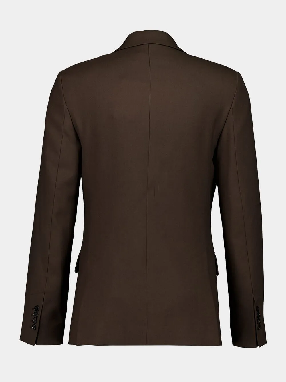 Dark Coffee Double-Breasted Jacket