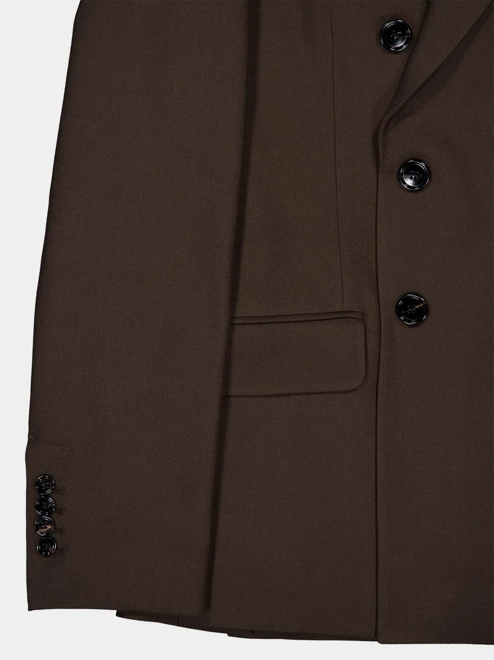 Dark Coffee Double-Breasted Jacket