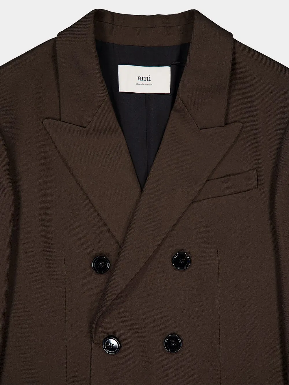 Dark Coffee Double-Breasted Jacket