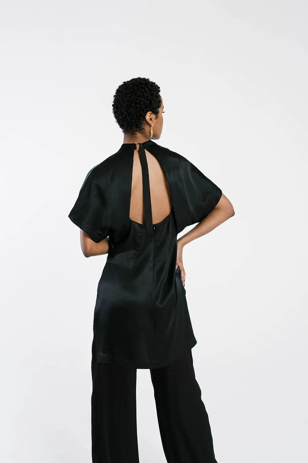 DAVITA | Kimono Sleeve Top with Open Back
