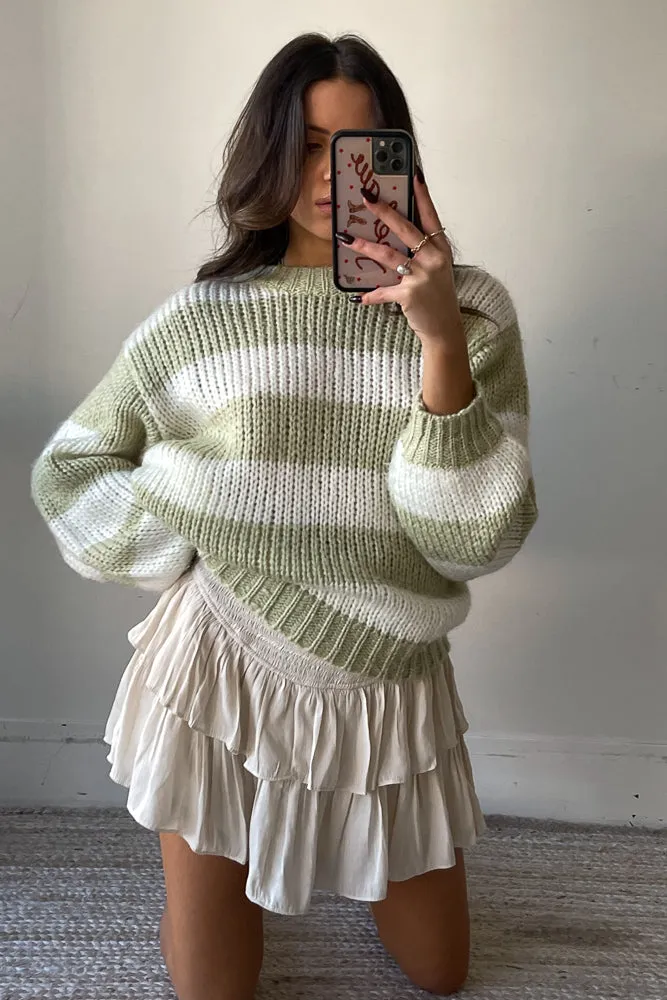 Day Tripper High-Rise Tiered Ruffle Skirt