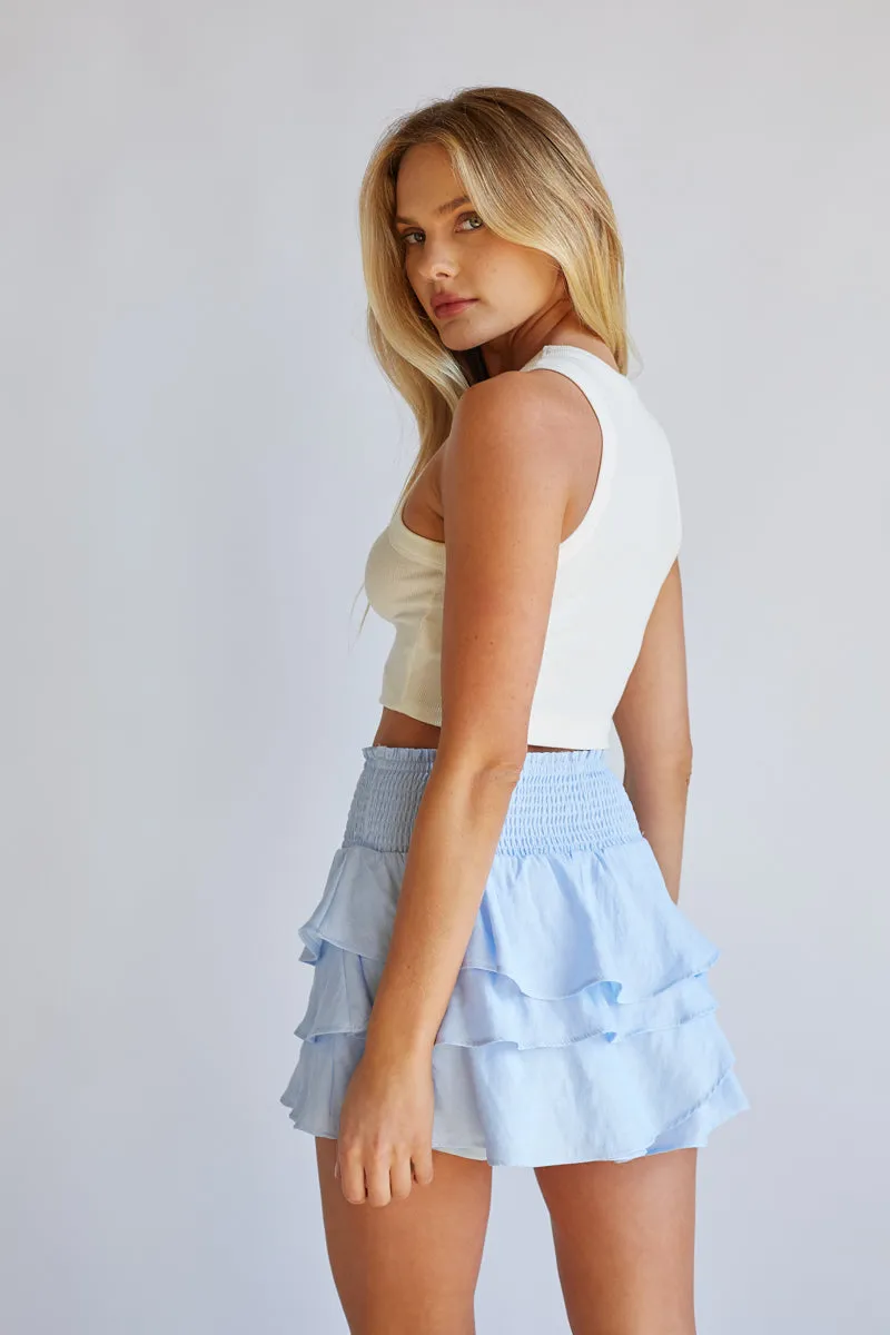 Daytona High-Rise Tiered Ruffle Skort