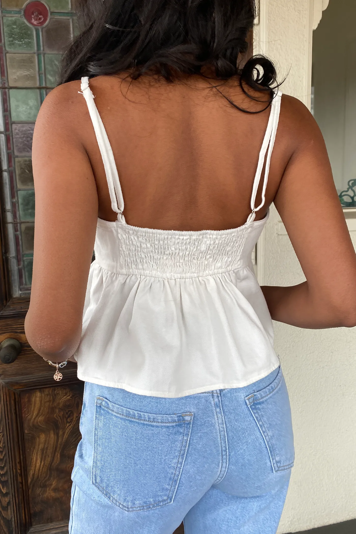 Denim Babydoll Cami Top