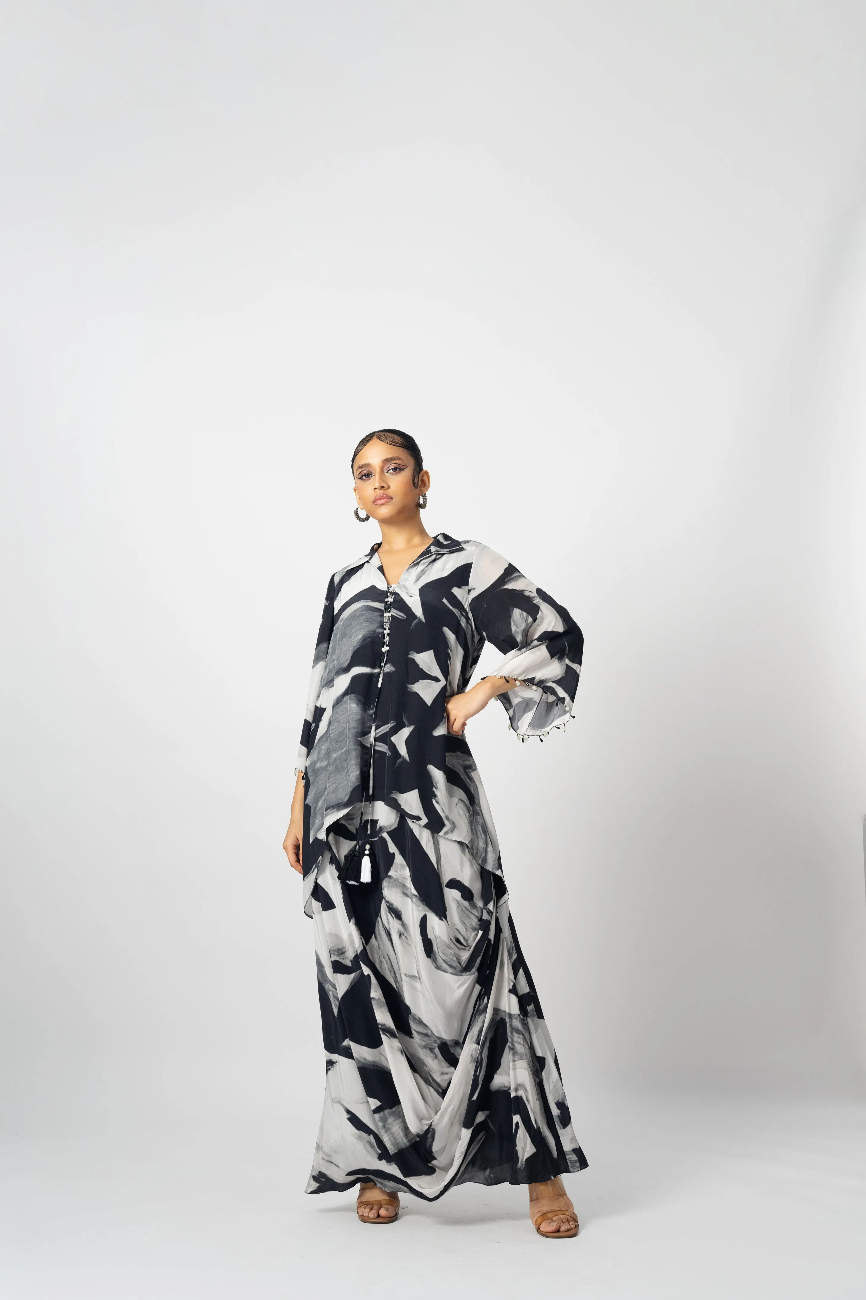 Dhoti drape dress