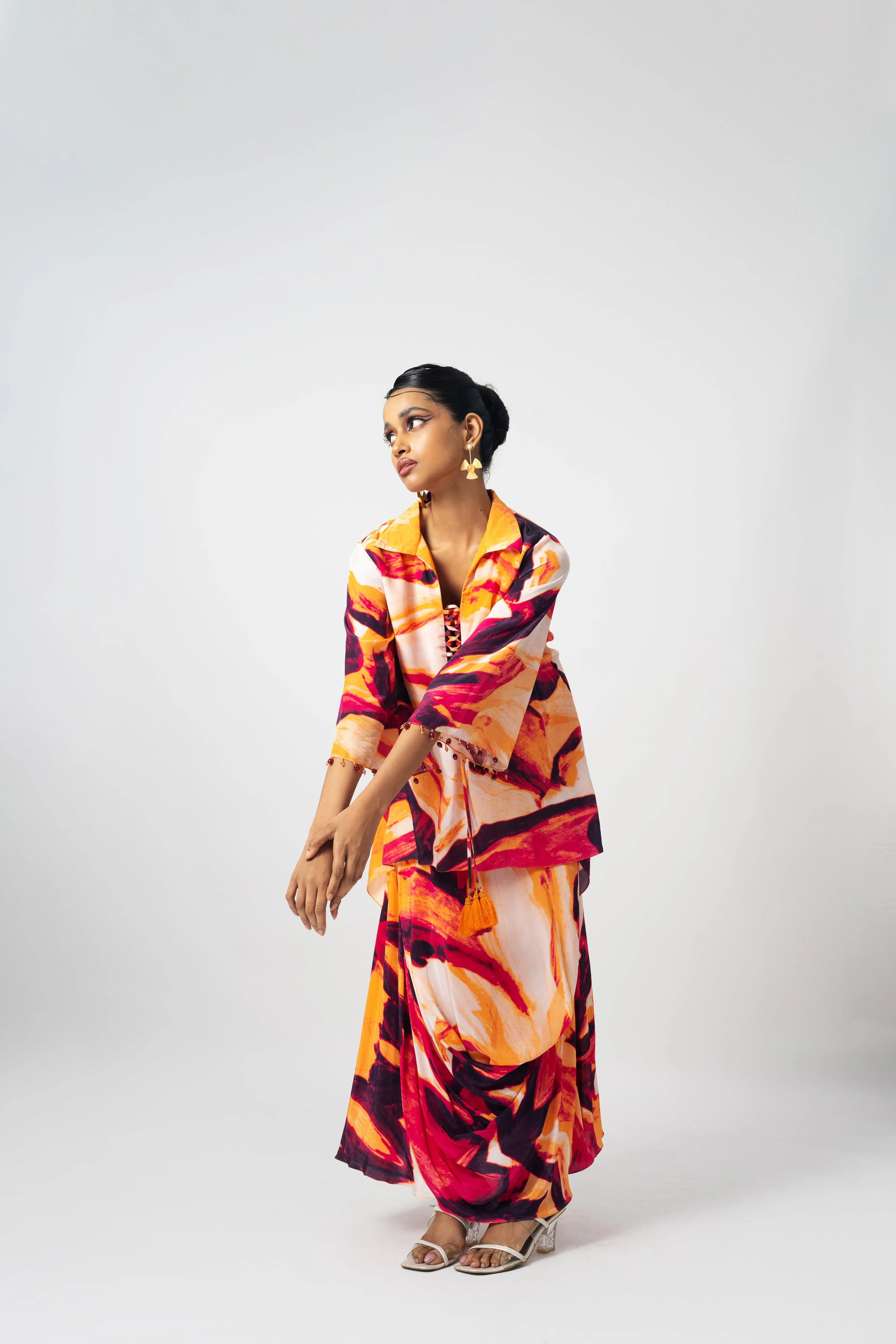 Dhoti drape dress