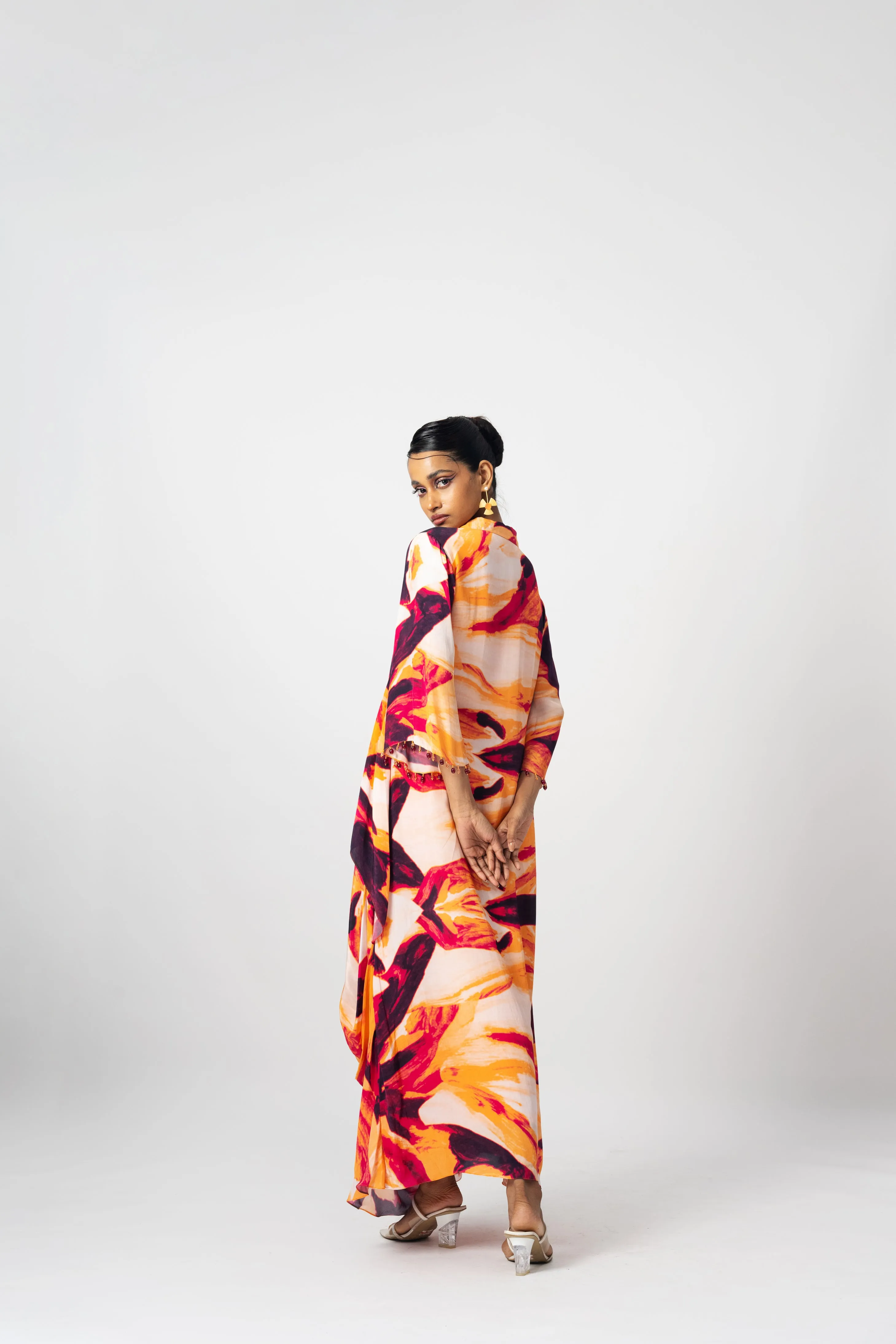 Dhoti drape dress