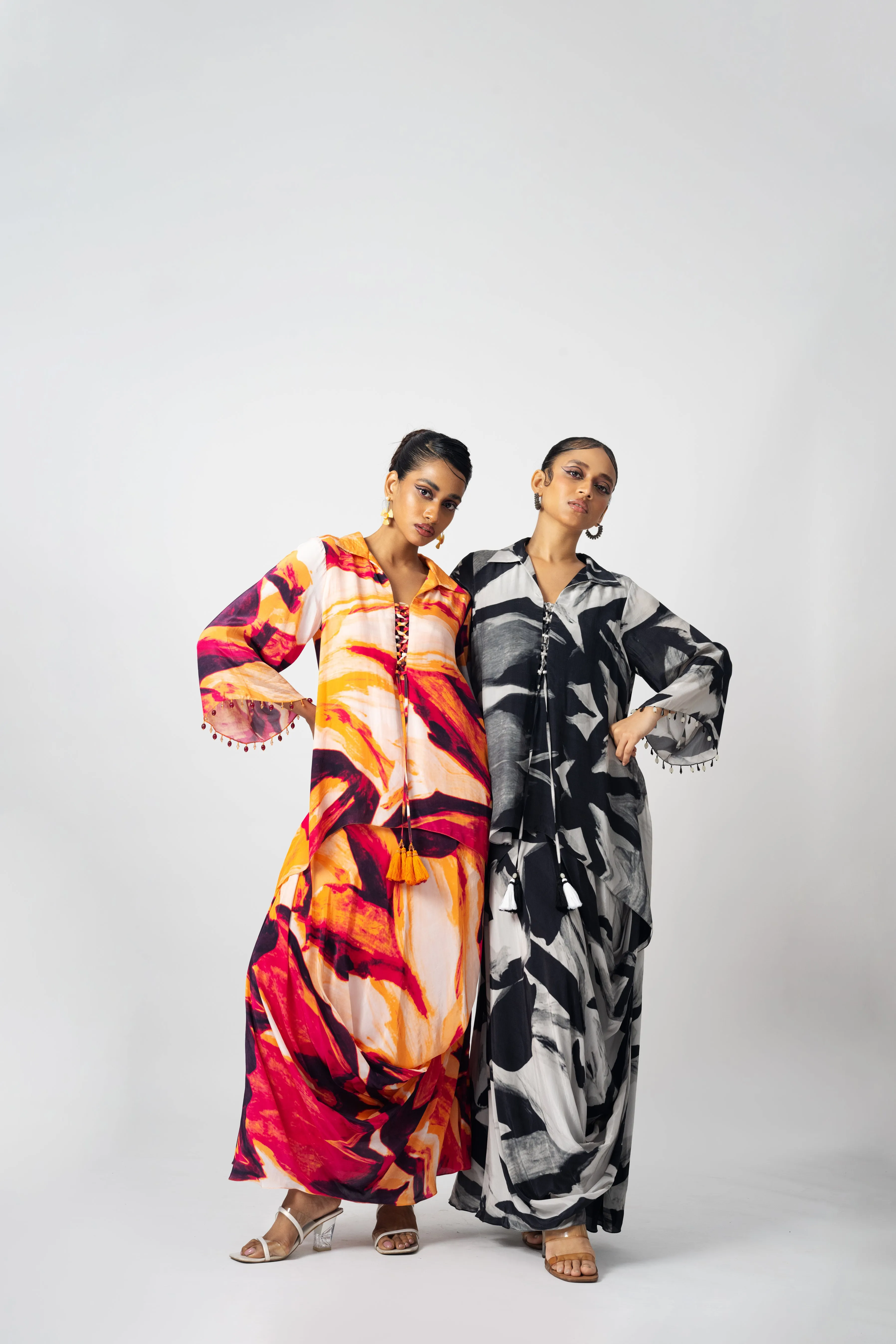 Dhoti drape dress