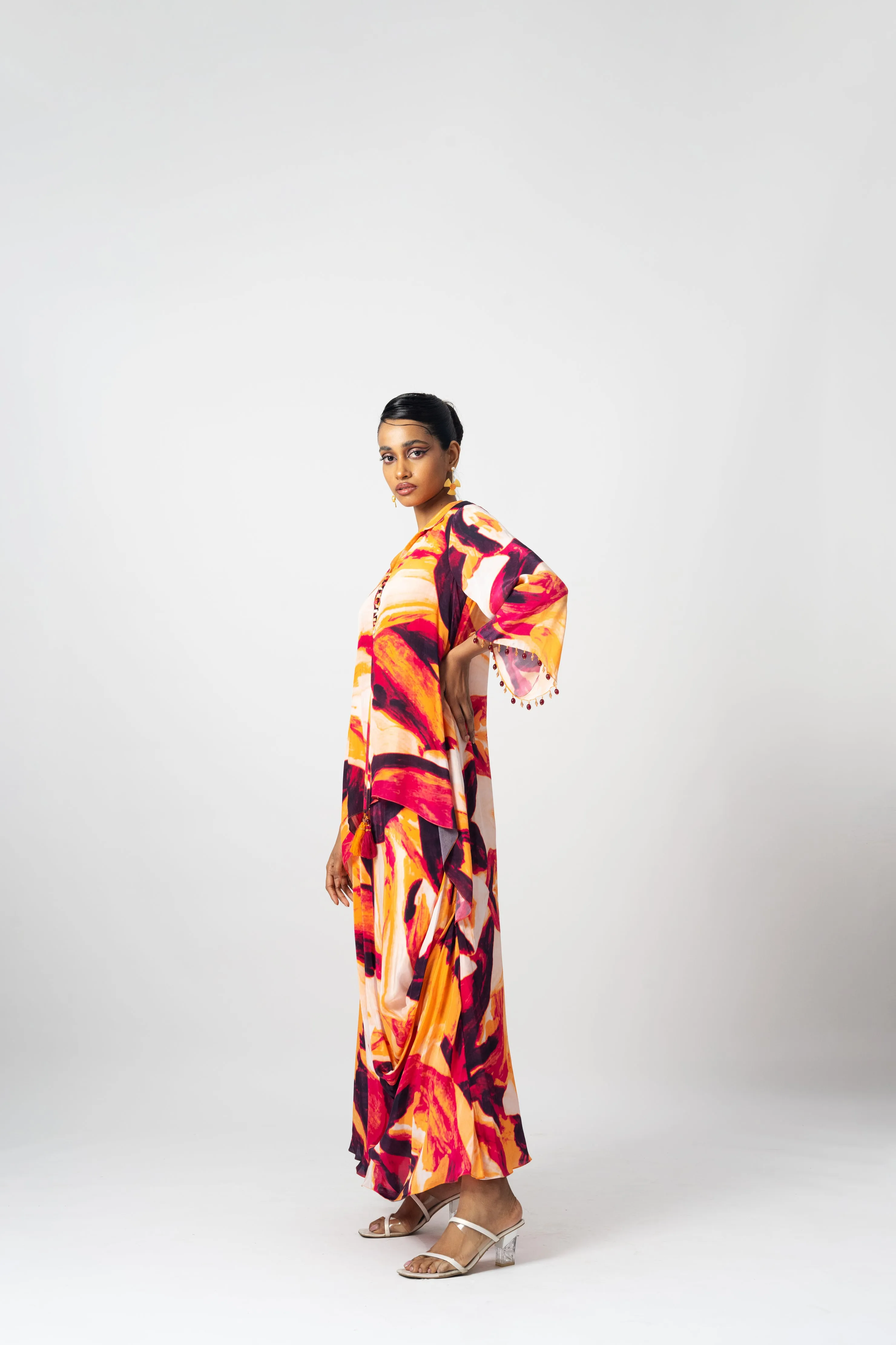 Dhoti drape dress