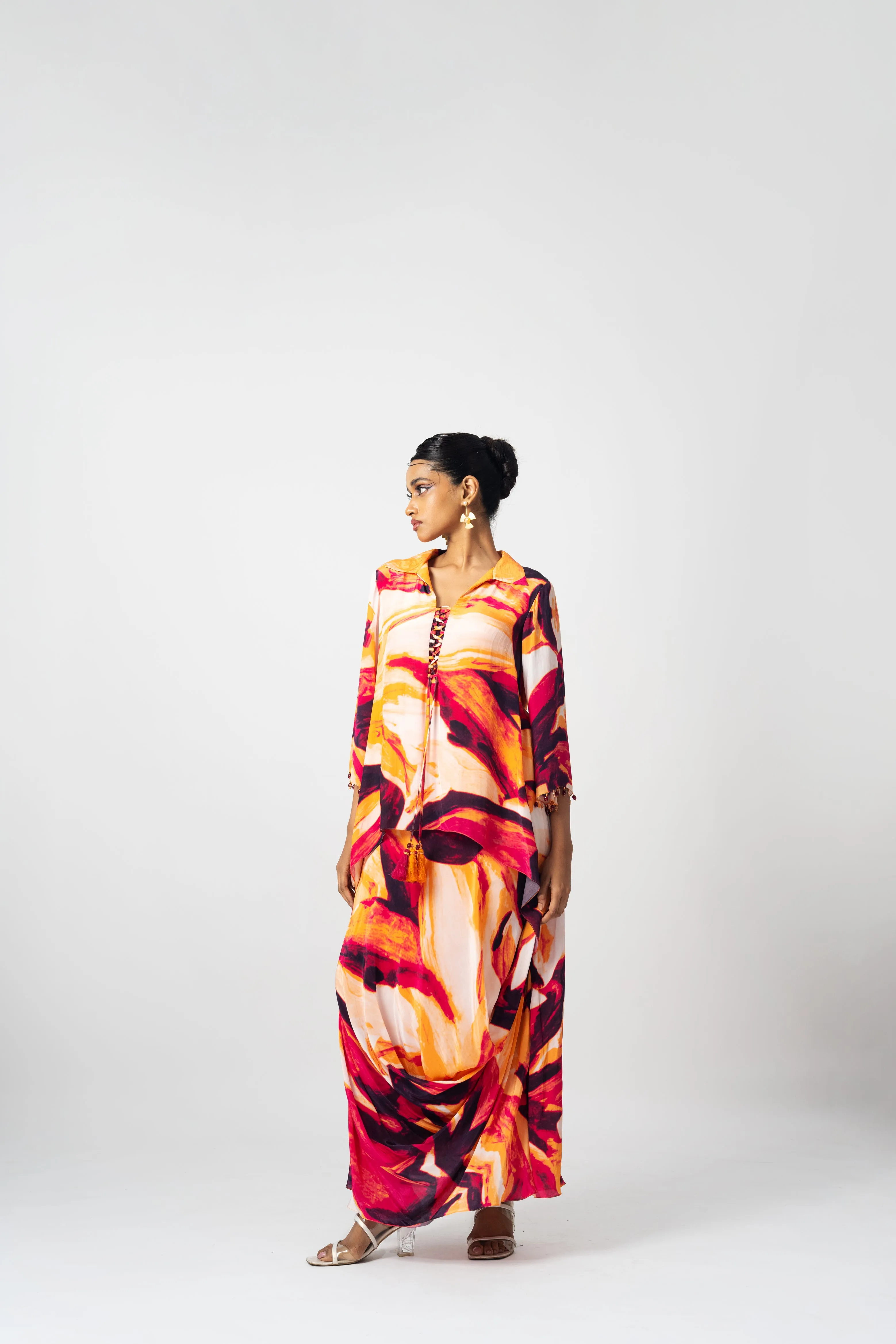 Dhoti drape dress