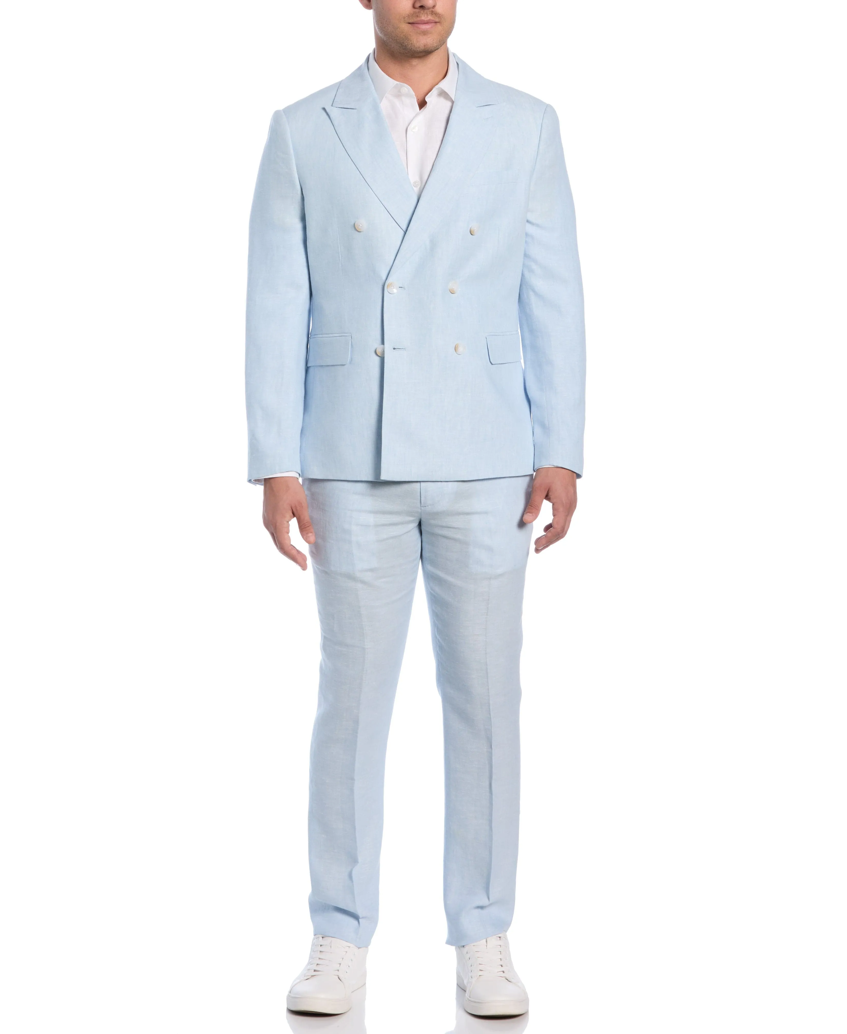 Double Breasted Delave Linen Sports Coat