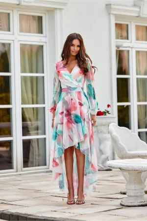 Draped Asymmetric Maxi Dress