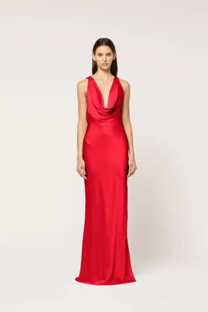 DRAPED FRONT MAXI DRESS