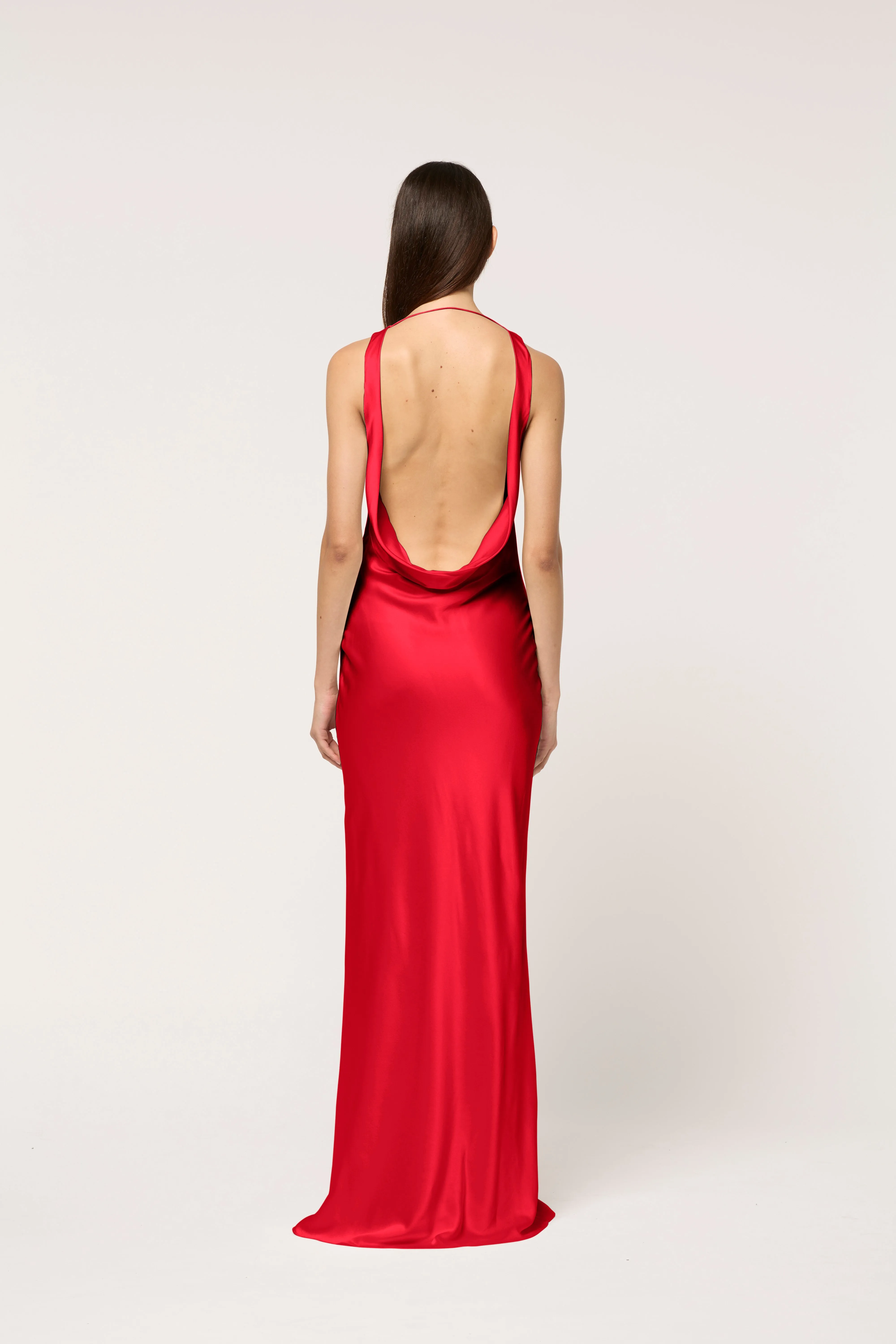 DRAPED FRONT MAXI DRESS