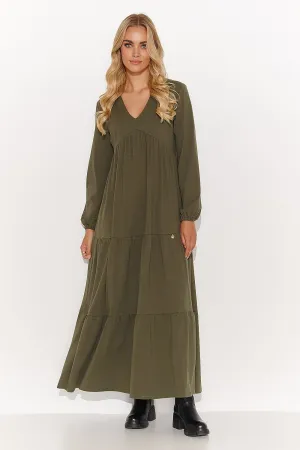 Draped Heart Neck Oversized Dress