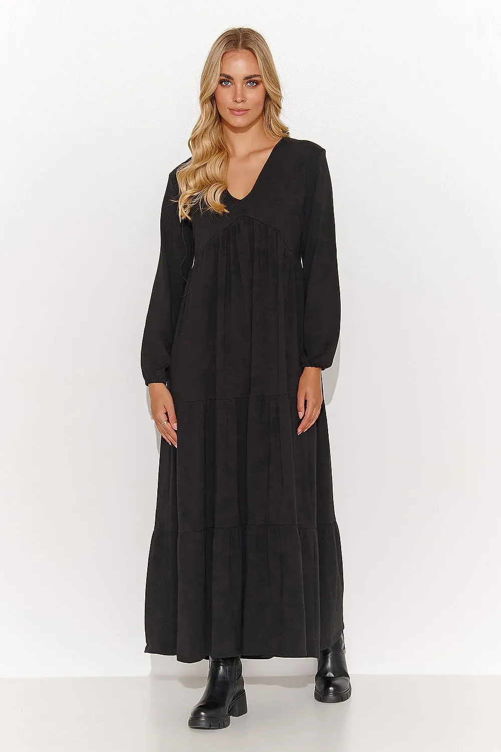 Draped Heart Neck Oversized Dress