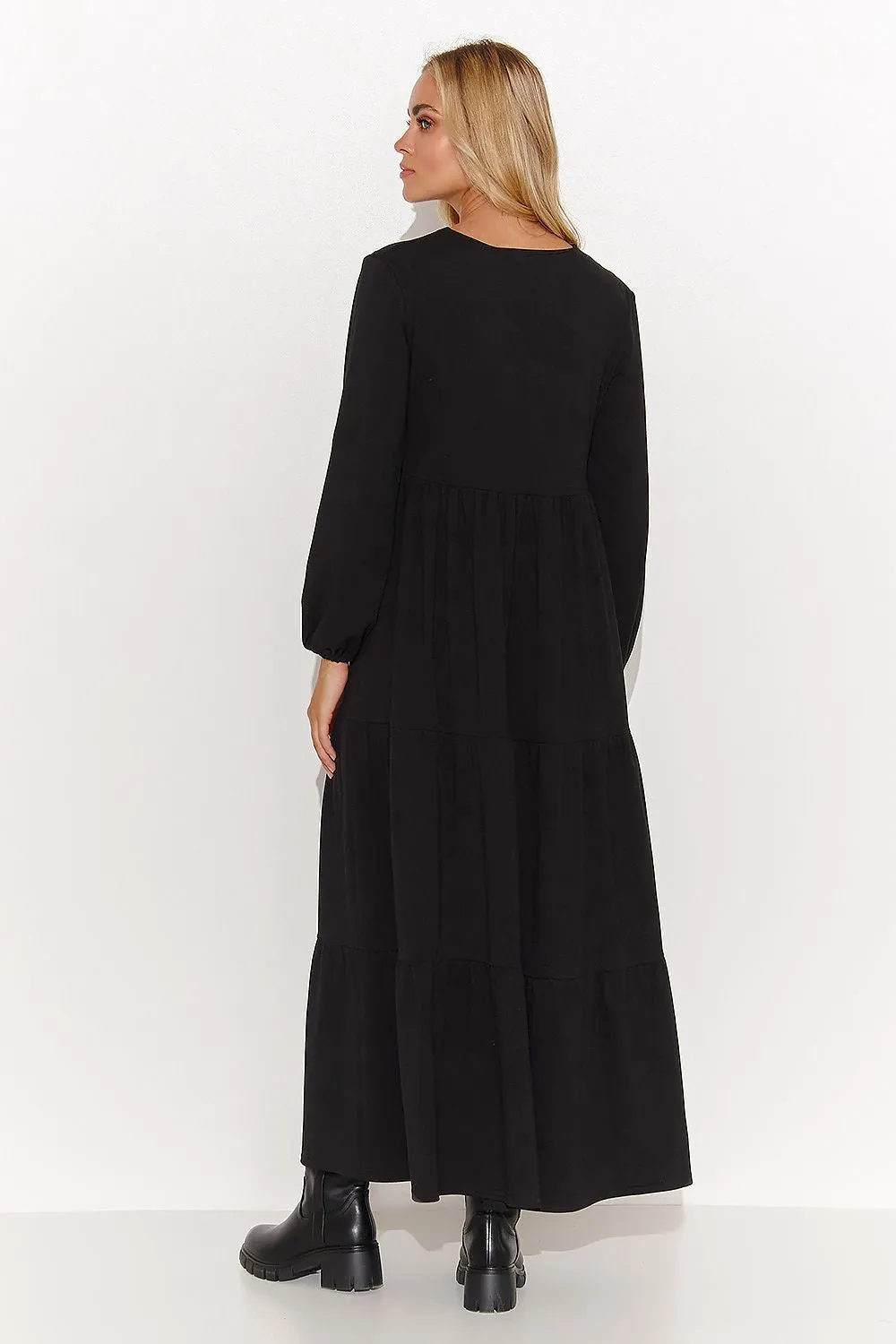 Draped Heart Neck Oversized Dress