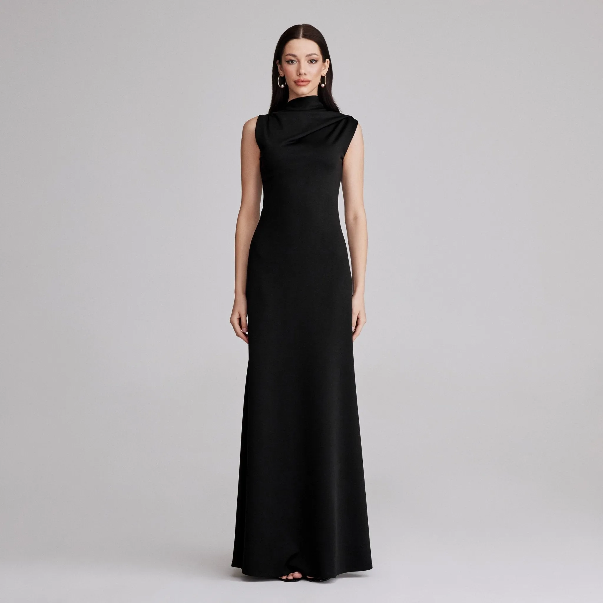 Draped Jersey Maxi Dress