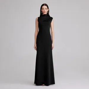 Draped Jersey Maxi Dress