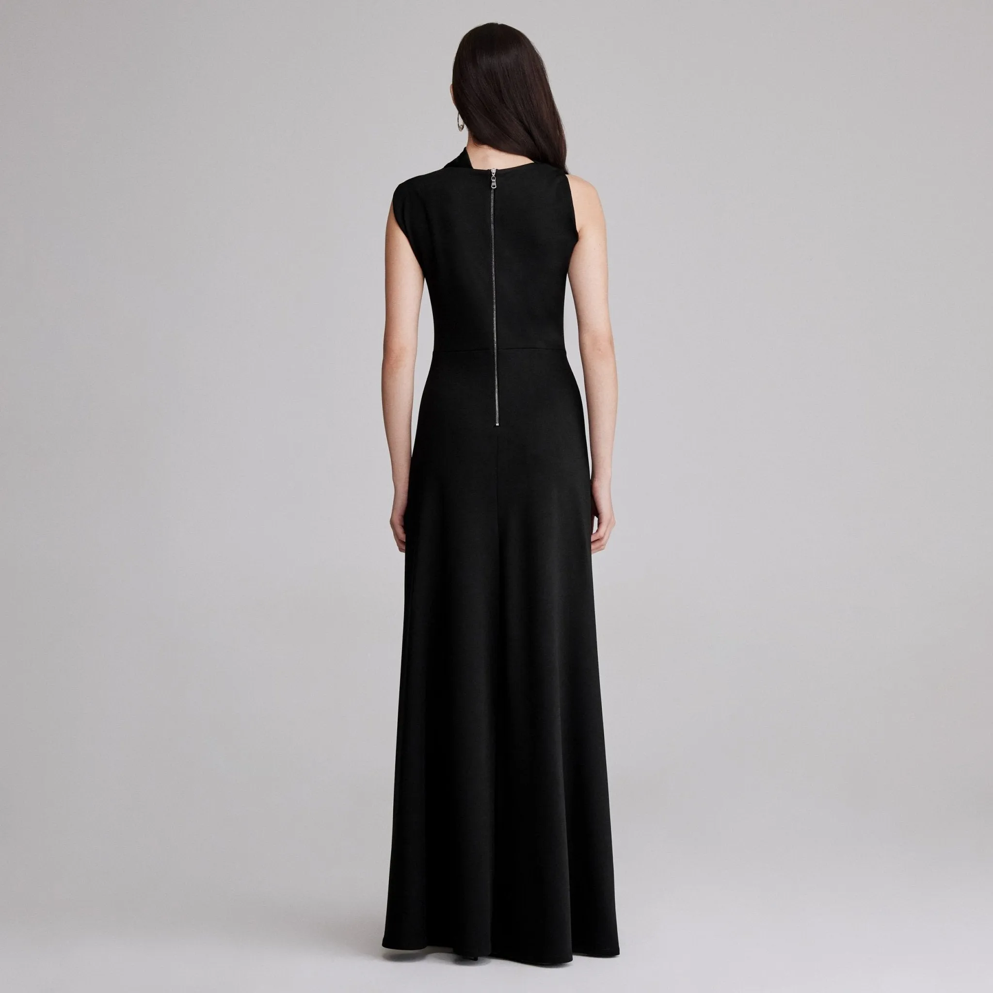 Draped Jersey Maxi Dress
