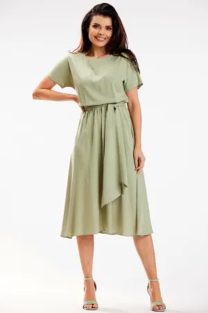 Draped Kimono Midi Dress