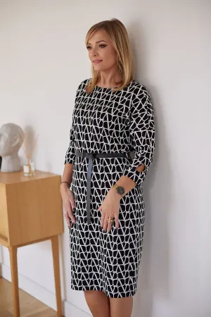 Draped Kimono Midi Dress