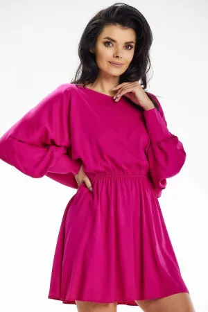Draped Kimono Sleeve Mini Dress