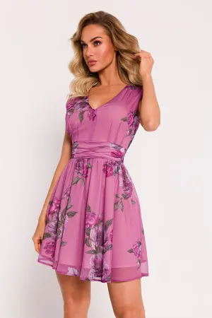 Draped Mini Dress with Belt