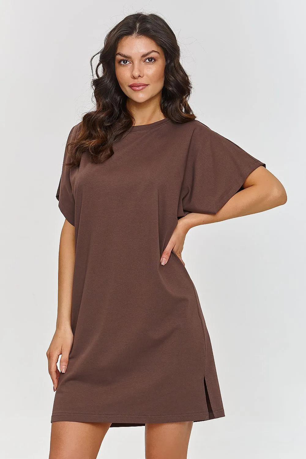 Draped Side-Cut Mini Dress