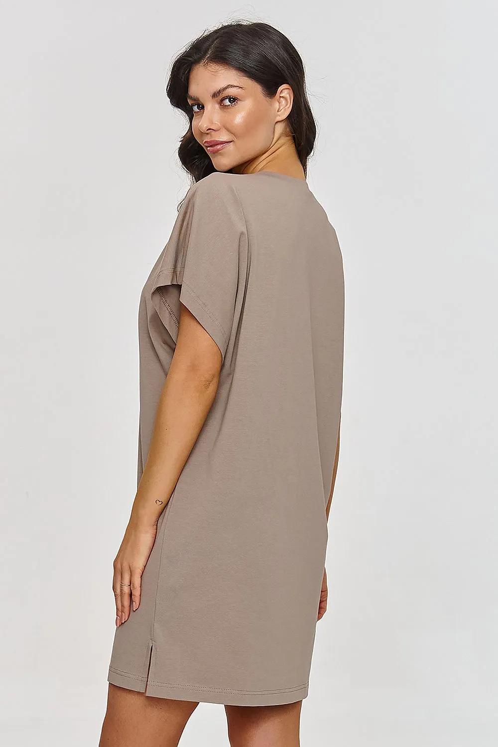 Draped Side-Cut Mini Dress