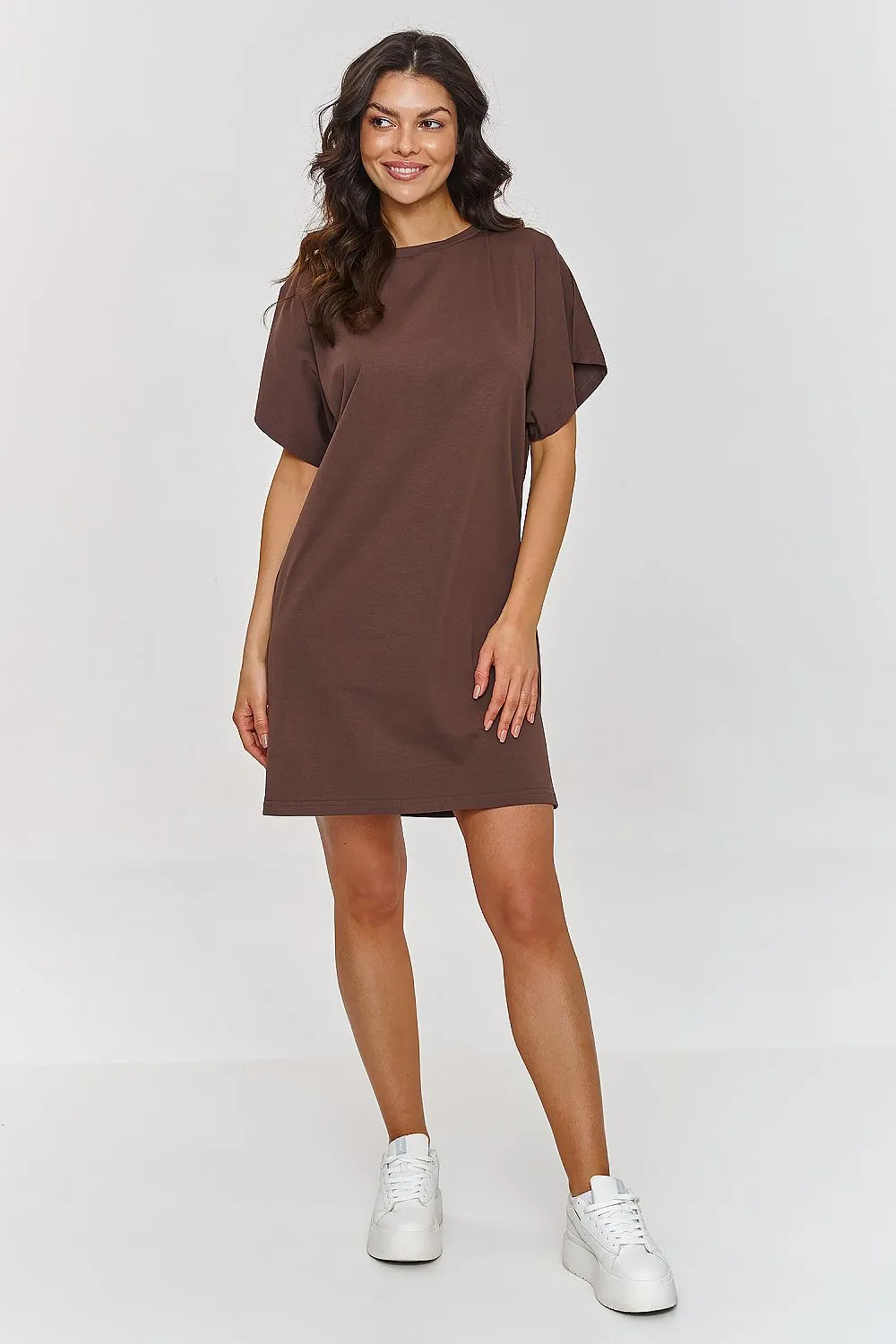 Draped Side-Cut Mini Dress