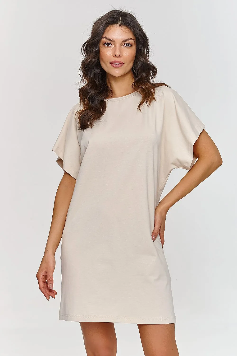 Draped Side-Cut Mini Dress