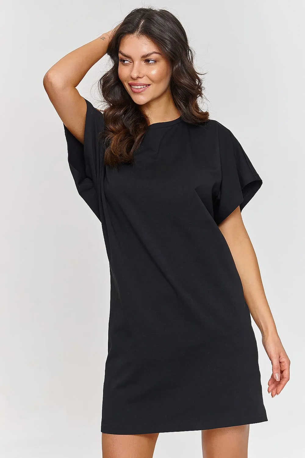 Draped Side-Cut Mini Dress