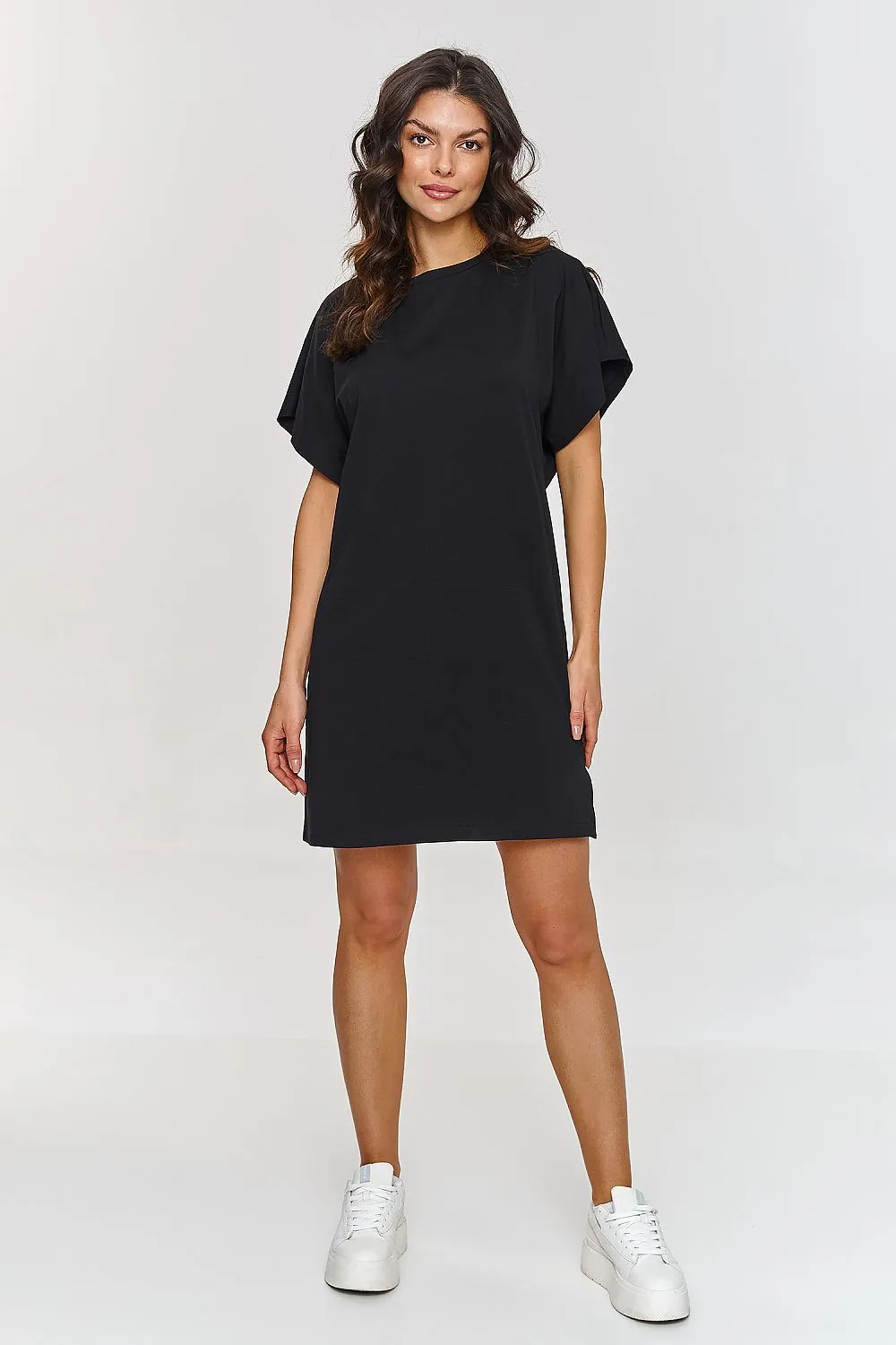 Draped Side-Cut Mini Dress